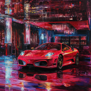 Röd Ferrari Glow